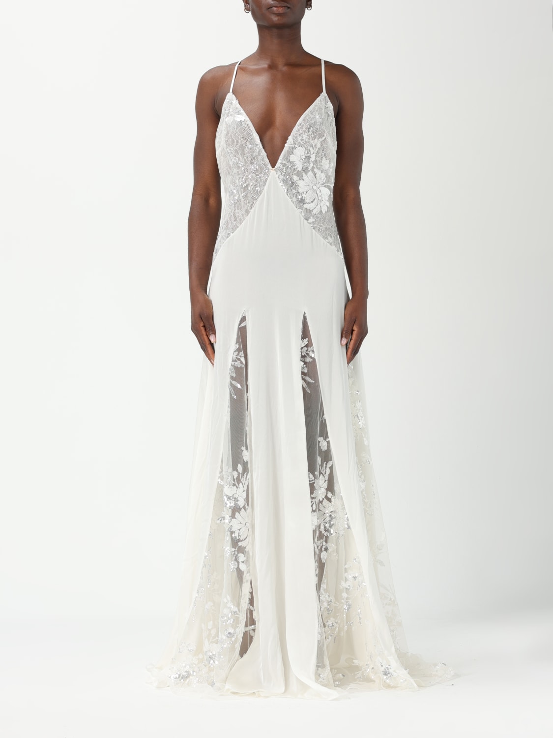 ELISABETTA FRANCHI ホワイトドレス 38 28579604_57875744_600.jpg