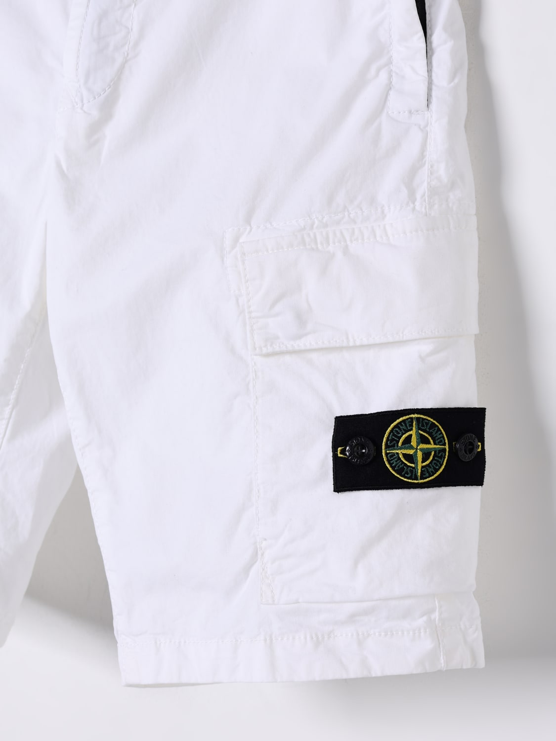 STONE ISLAND JUNIOR SHORTS: Short kids Stone Island Junior, White - Img 3