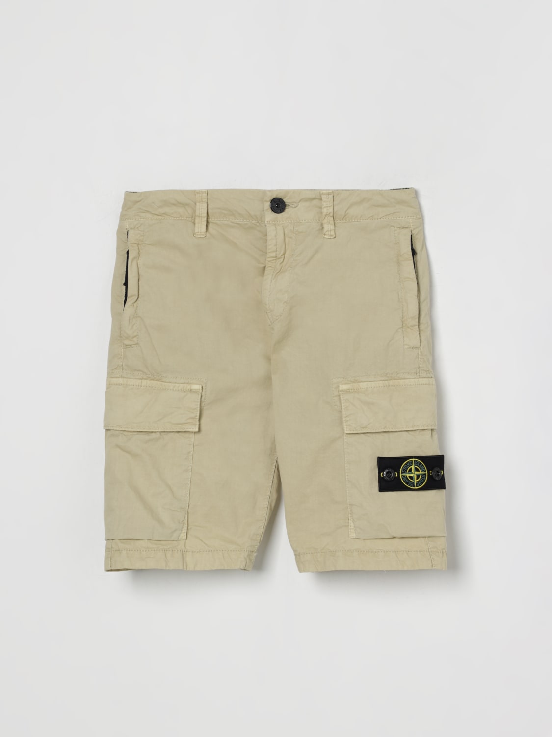 STONE ISLAND JUNIOR SHORTS: Short kids Stone Island Junior, Beige - Img 1