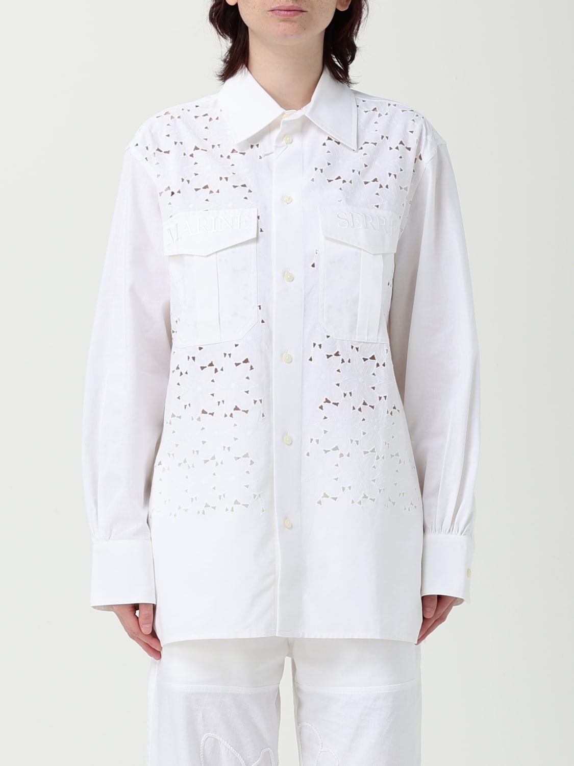 MARINE SERRE CAMISA: Camisa mujer Marine Serre, Beige - Img 1