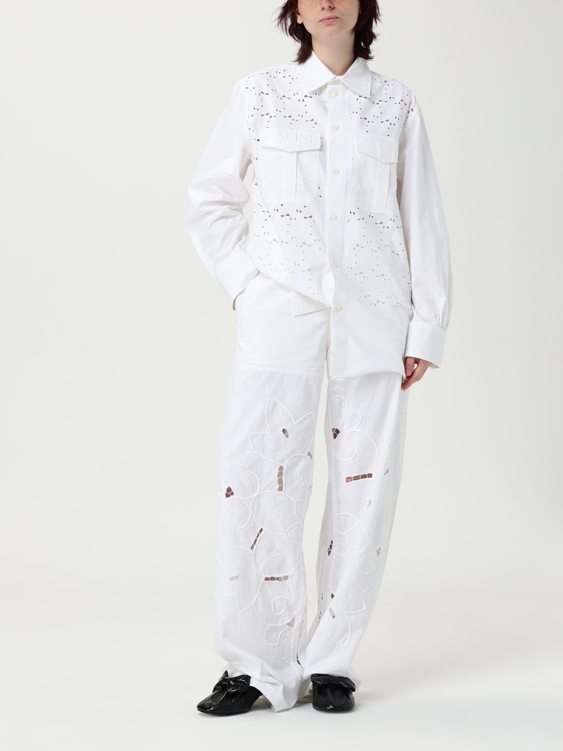 MARINE SERRE CAMISA: Camisa mujer Marine Serre, Beige - Img 2