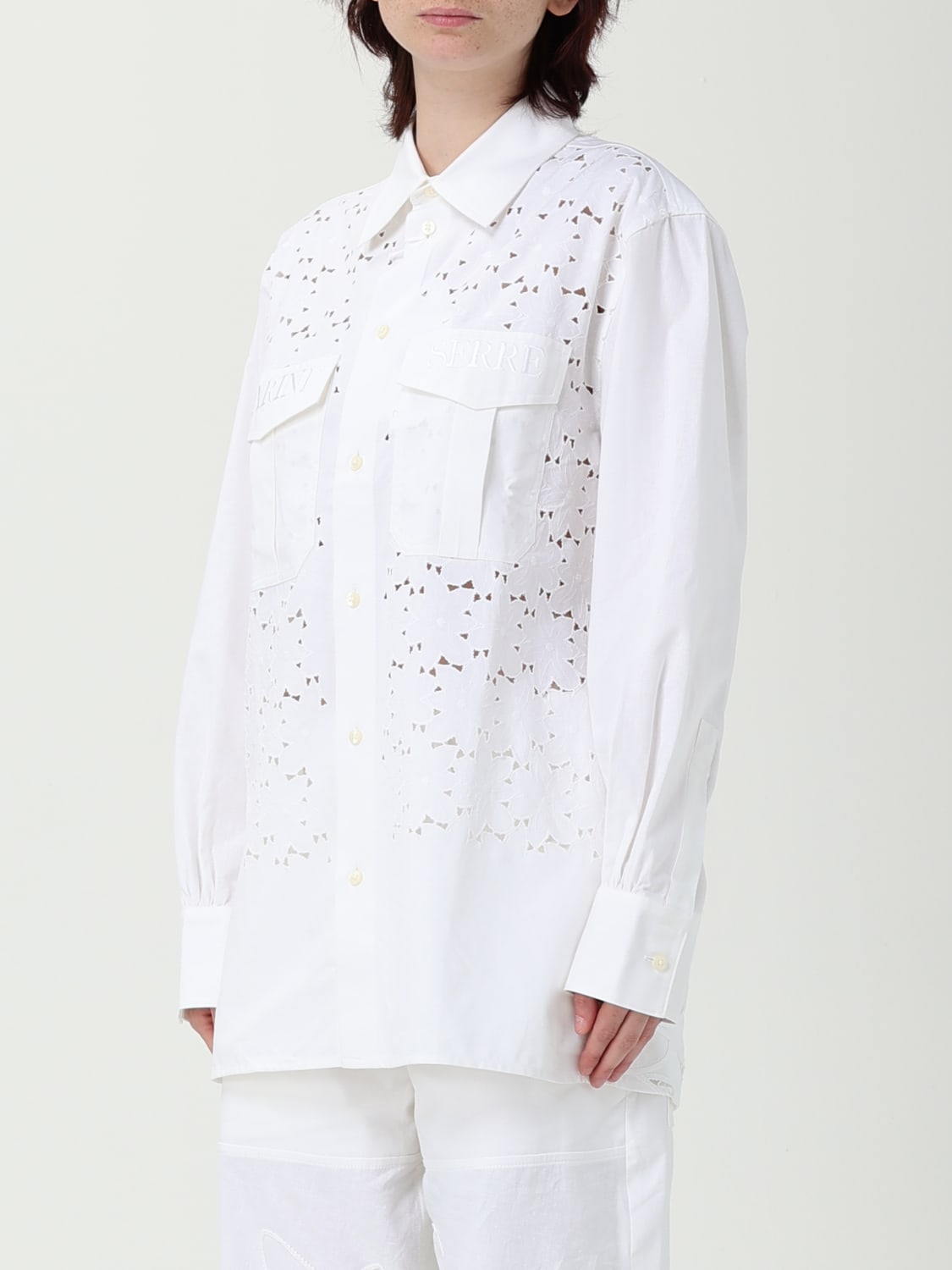 MARINE SERRE CAMISA: Camisa mujer Marine Serre, Beige - Img 4