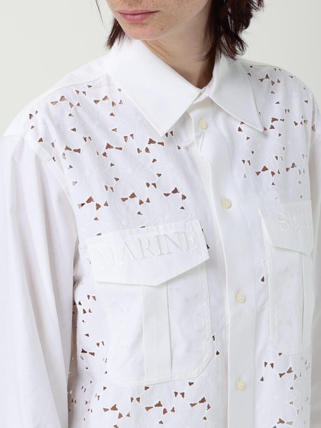 MARINE SERRE CAMISA: Camisa mujer Marine Serre, Beige - Img 5