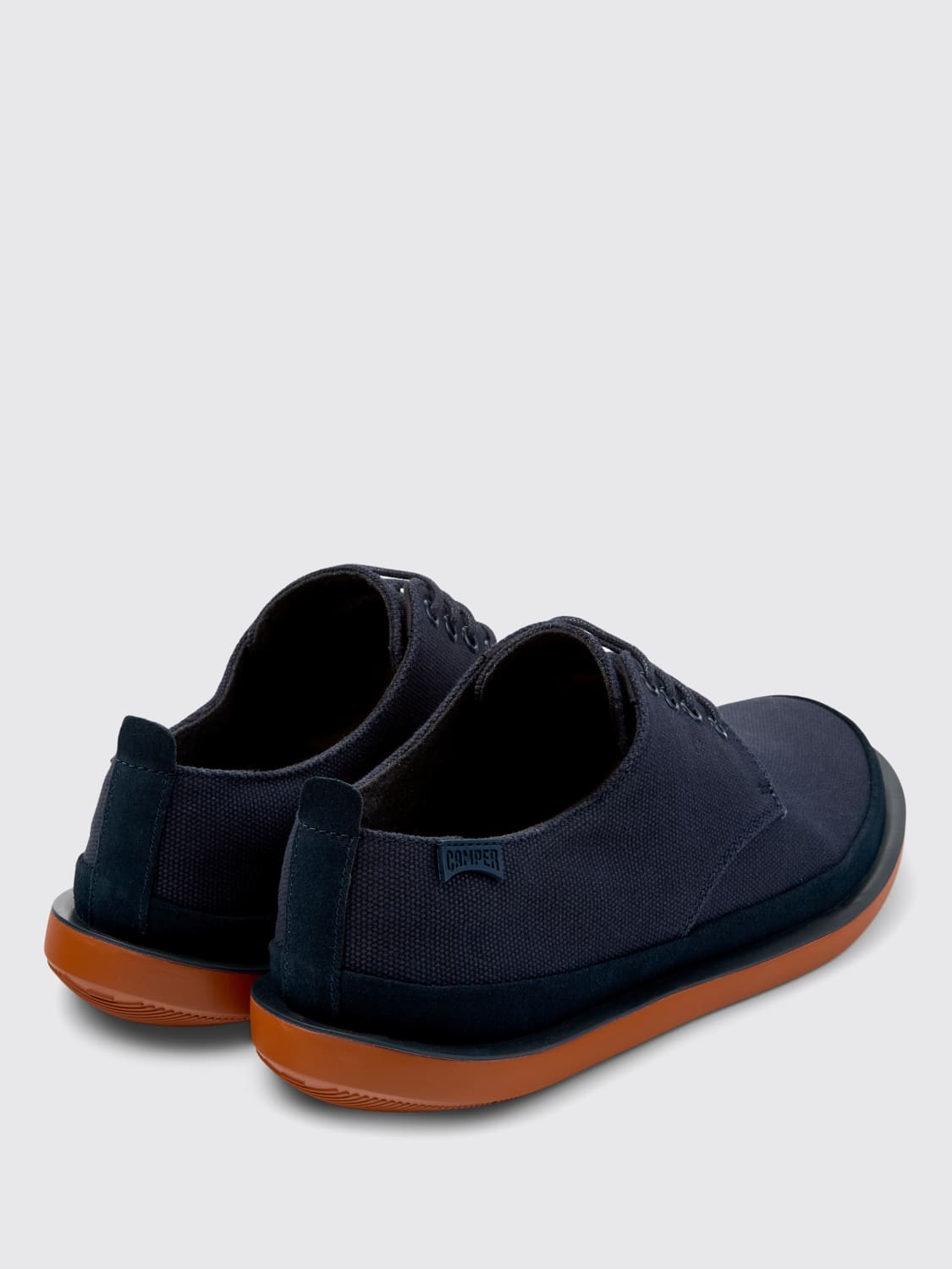CAMPER SCARPE STRINGATE: Derby Wagon Camper in cotone riciclato e nabuk , Blue - Img 3