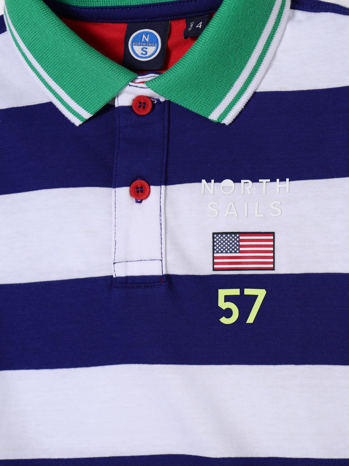 NORTH SAILS POLO: Polo in cotone a righe North Sails, Blue - Img 3