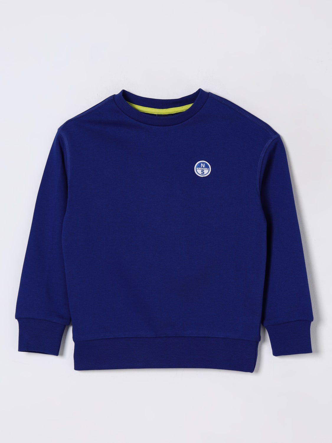 NORTH SAILS MAGLIA: Felpa a girocollo con logo North Sails in cotone, Blue - Img 1