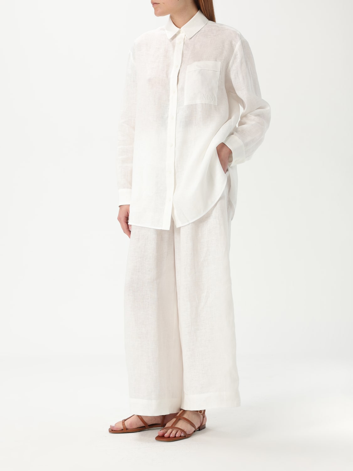 アウターその他 MM Max Mara Woman Blazer White 2516111018600 010 MM MAX MARA: Blazer woman - White | Mm Max Mara shirt