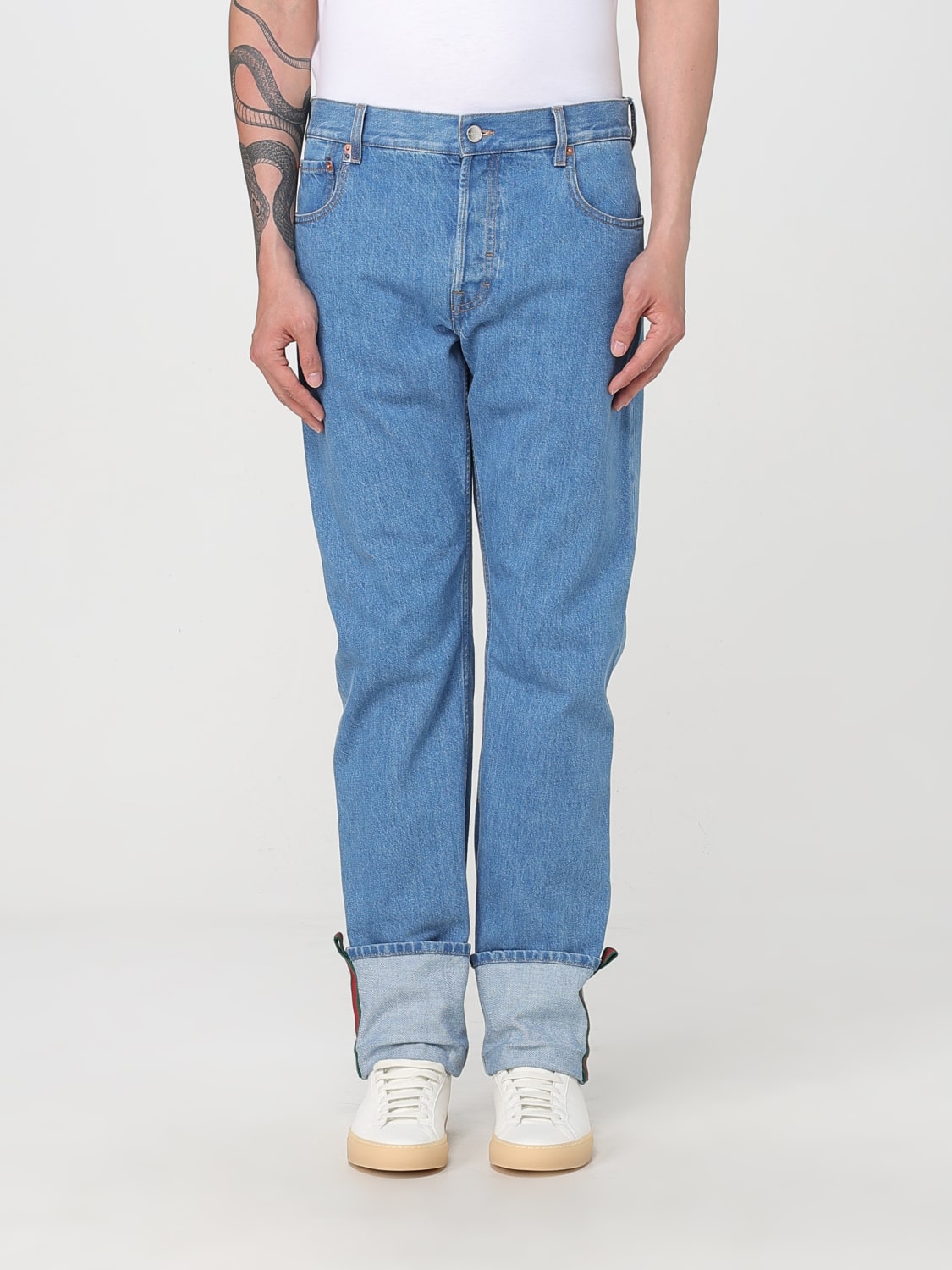GUCCI JEANS: Jeans men Gucci, Blue - Img 1