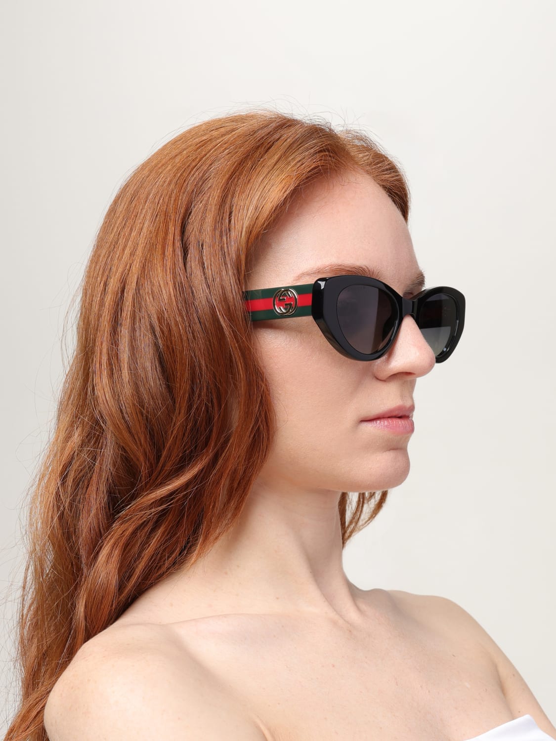 GUCCI SUNGLASSES: Sunglasses woman Gucci, Black - Img 2