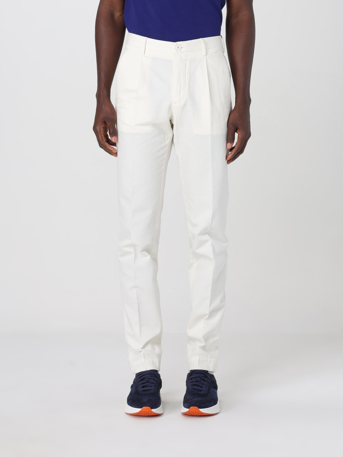 パンツ INCOTEX 172832 D6584 010 Trousers White INCOTEX: Pants men - White | Incotex pants ZX541W90423
