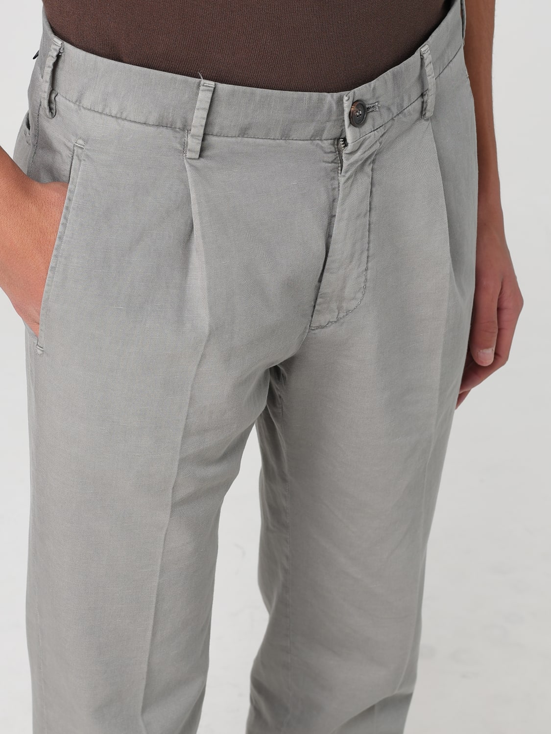 INCOTEX: Pants men - Grey | Incotex pants ZX541W90423 online