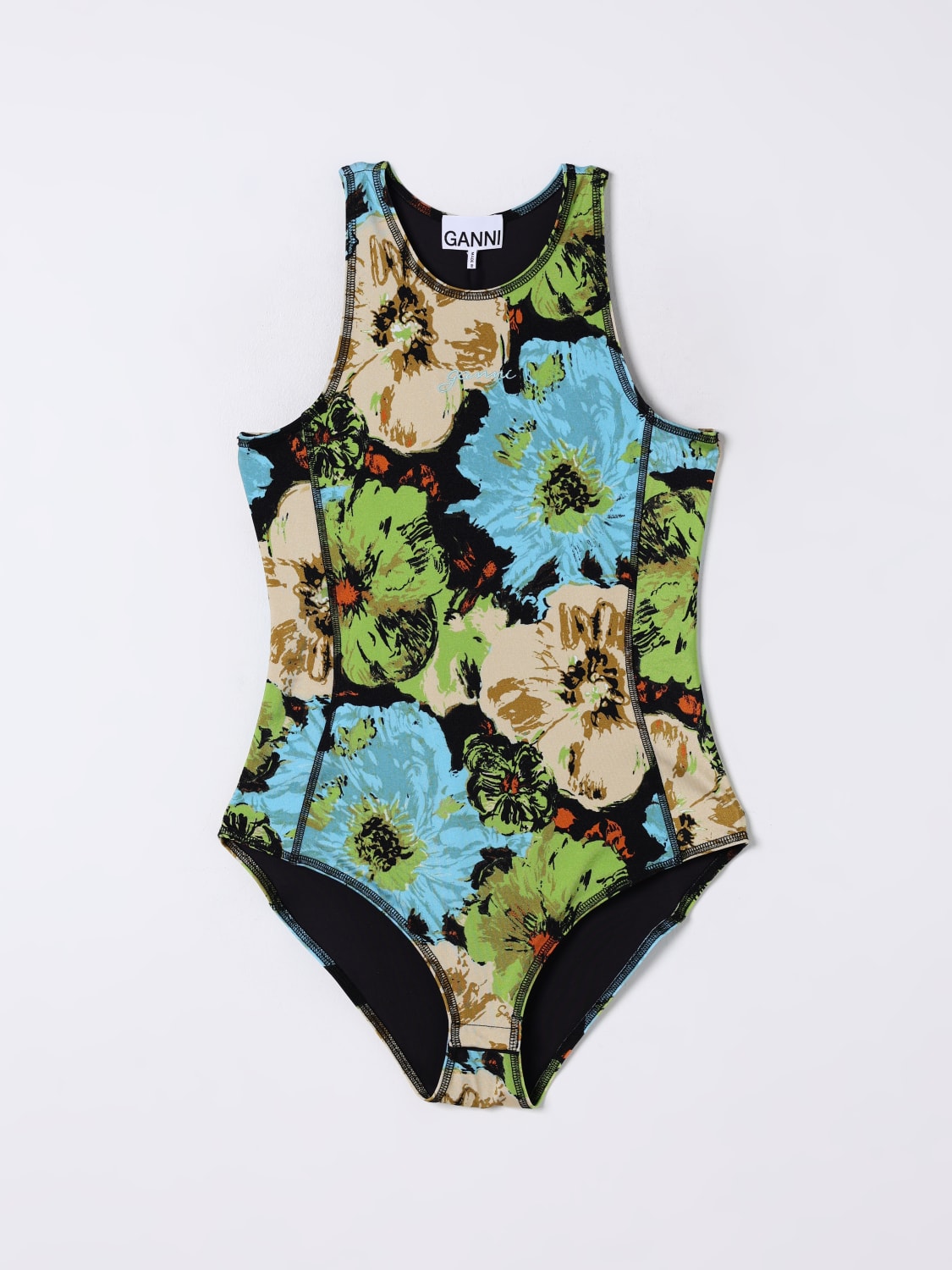 GANNI TOP: Ganni women's bodysuit, Multicolor - Img 2