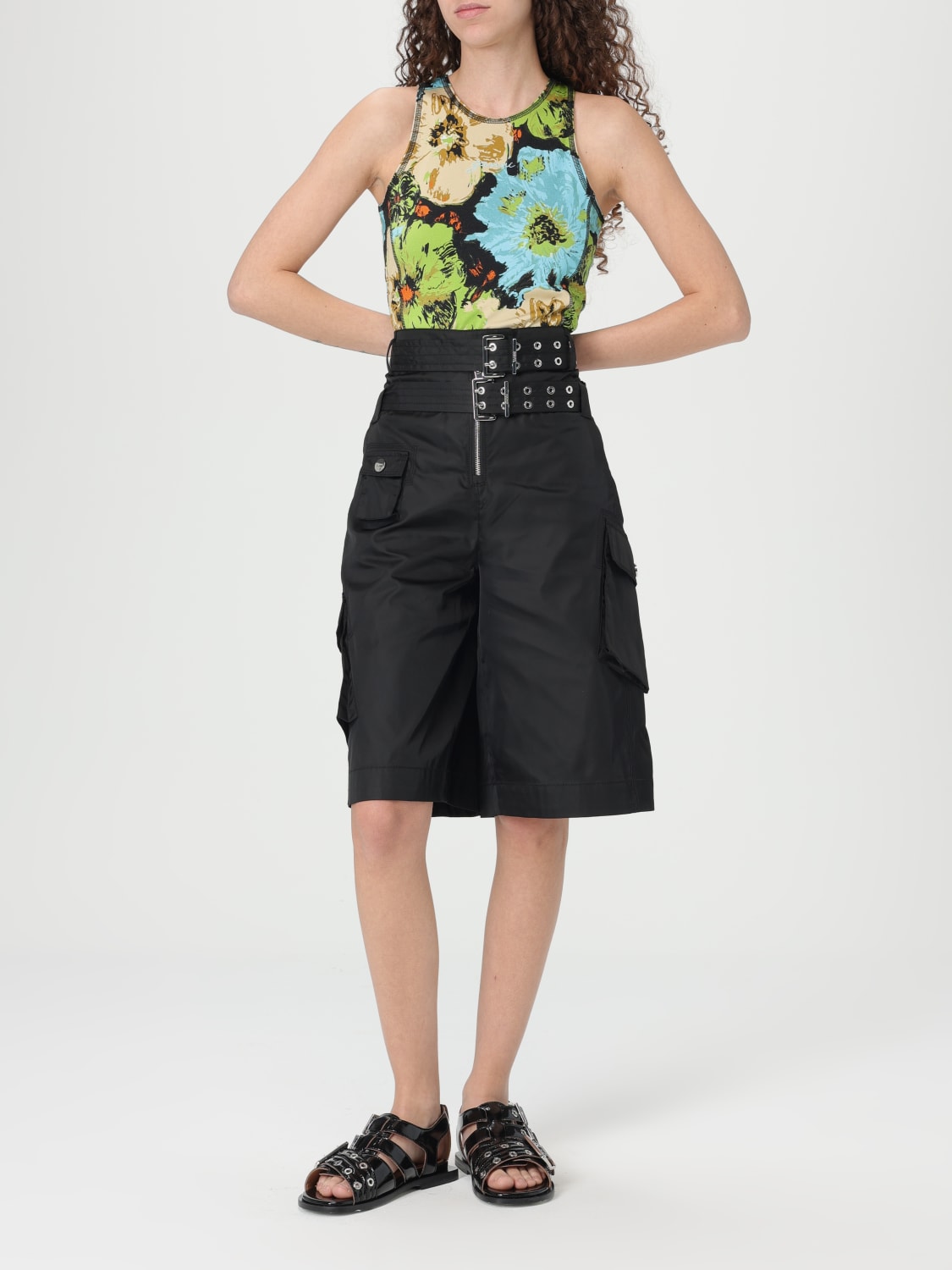 GANNI TOP: Ganni women's bodysuit, Multicolor - Img 4