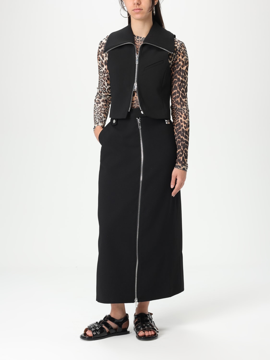 スカート GANNI Woman Skirt Black W0240 099 GANNI: Skirt woman - Black | Ganni skirt W0240 online at