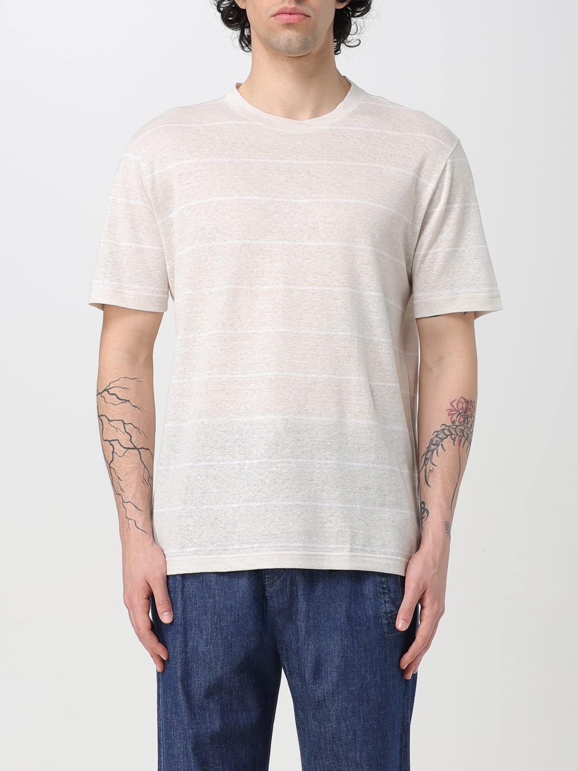 Tシャツ・カットソー ELEVENTY Men T Shirts K75TSHK02TES0K266020113 Beige ELEVENTY: T-shirt men - Sand | Eleventy t-shirt