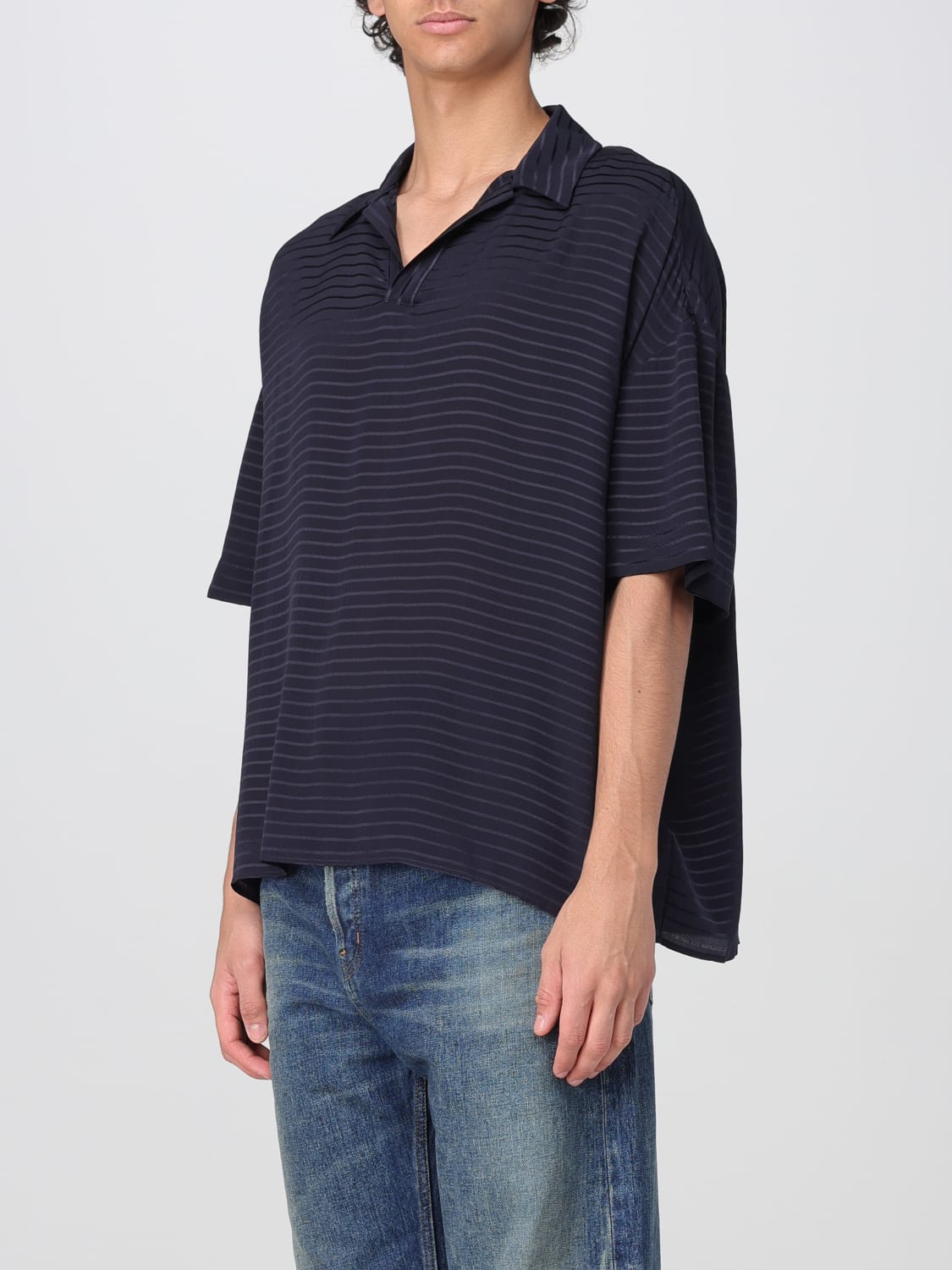 SAINT LAURENT POLO: Polo hombre Saint Laurent, Azul Oscuro - Img 4