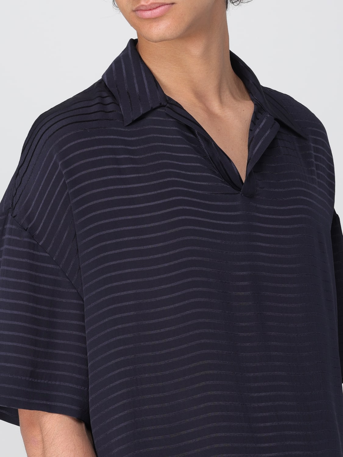 SAINT LAURENT POLO: Polo hombre Saint Laurent, Azul Oscuro - Img 5