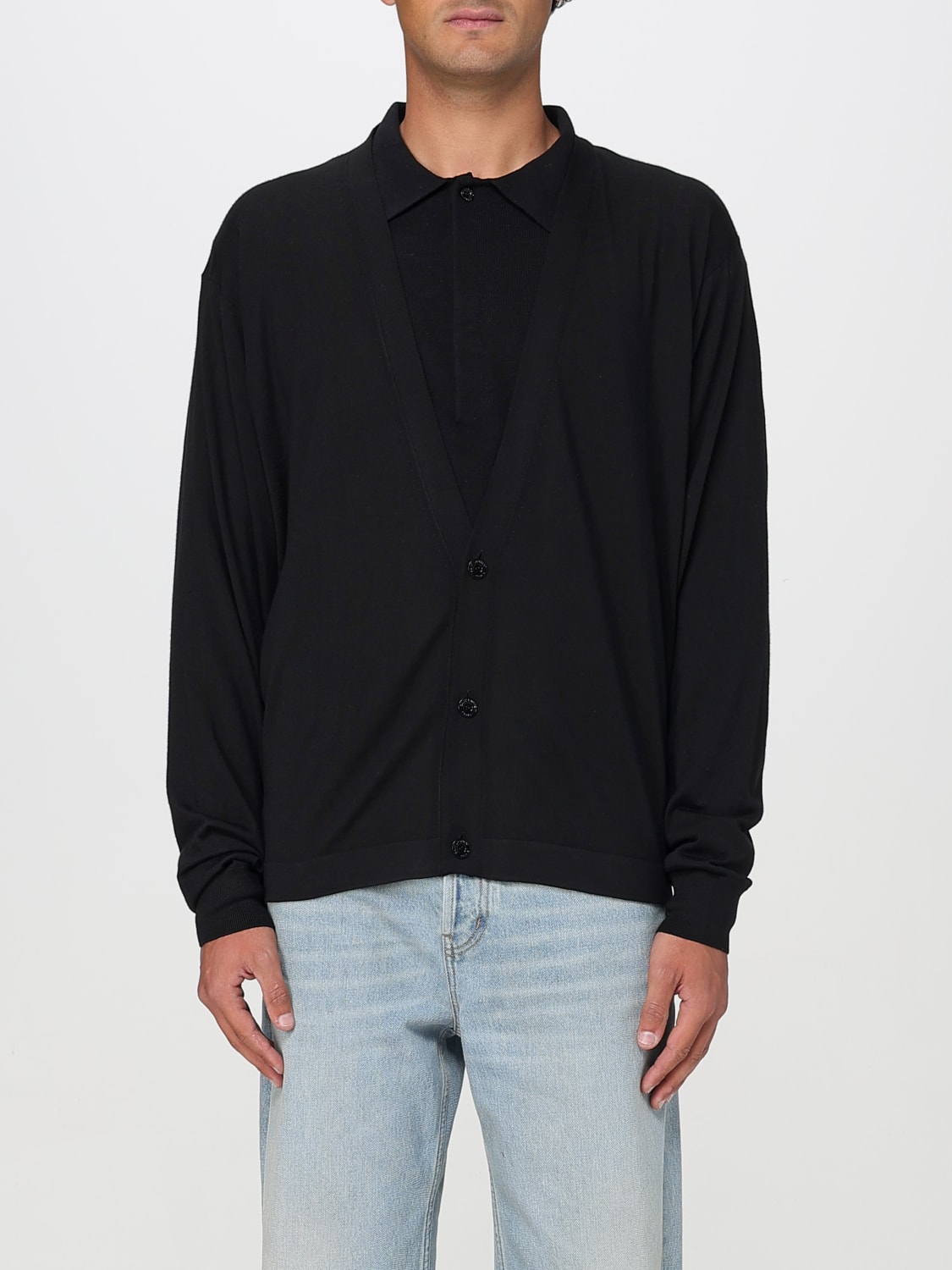 SAINT LAURENT SWEATER: Cardigan men Saint Laurent, Black - Img 1