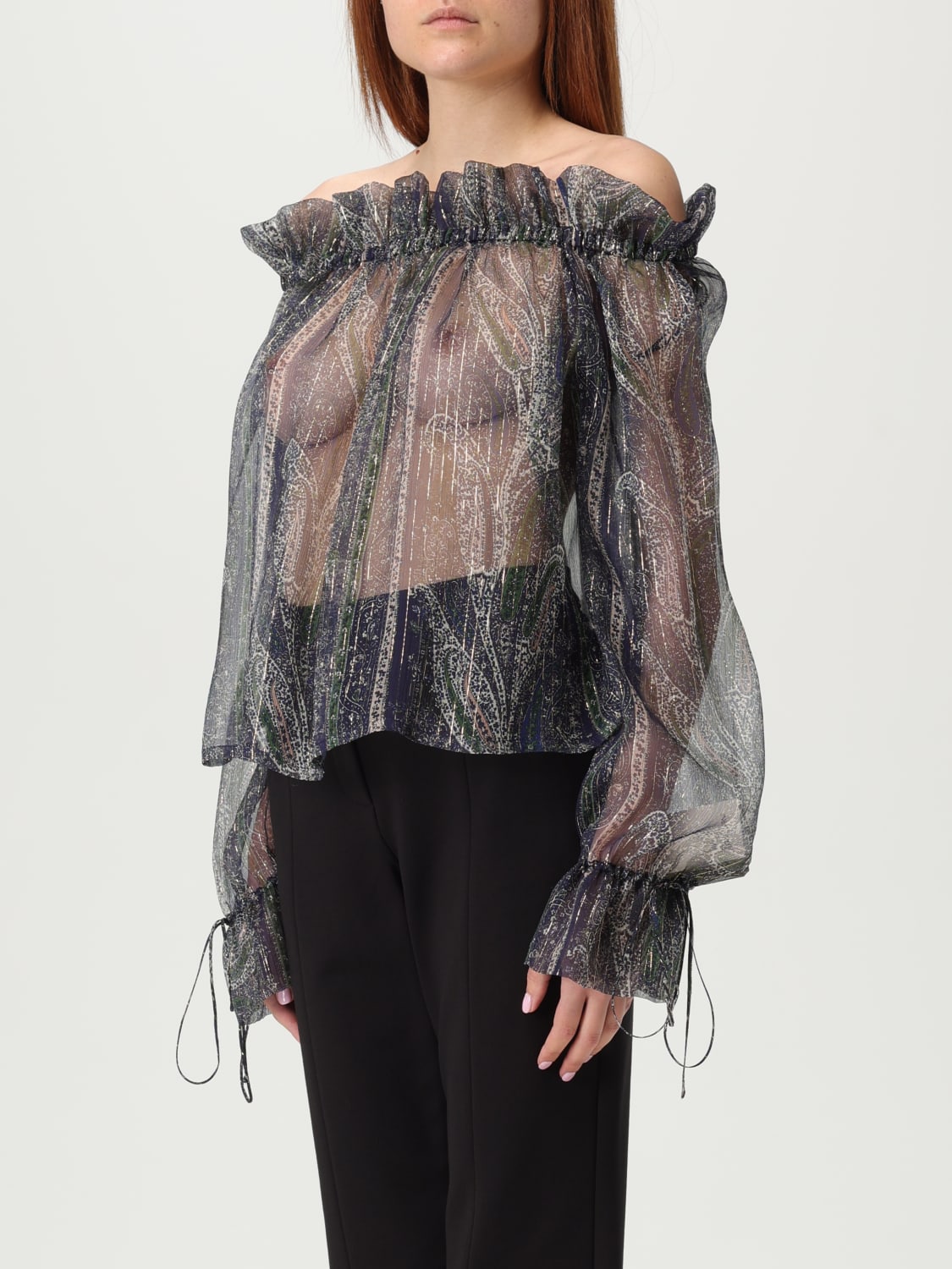 SAINT LAURENT TOP: Top woman Saint Laurent, Multicolor - Img 4