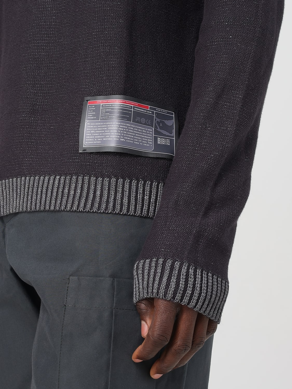 GR10K PULLOVER: Pullover herren Gr10k, Grau - Img 3