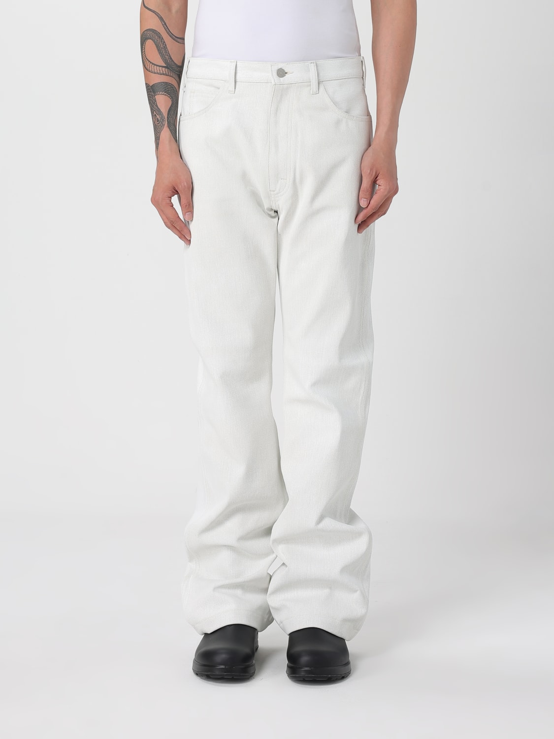 JUNYA WATANABE サルエルパンツ ホワイト Junya Watanabe MAN ドローストリング サルエルパンツ