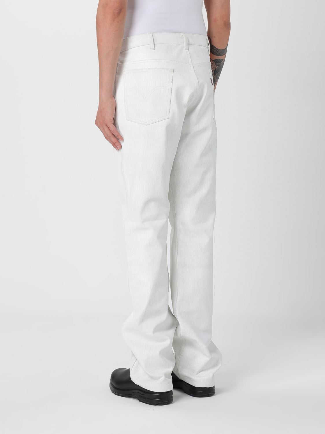 JUNYA WATANABE: Pants men - White | Junya Watanabe jeans