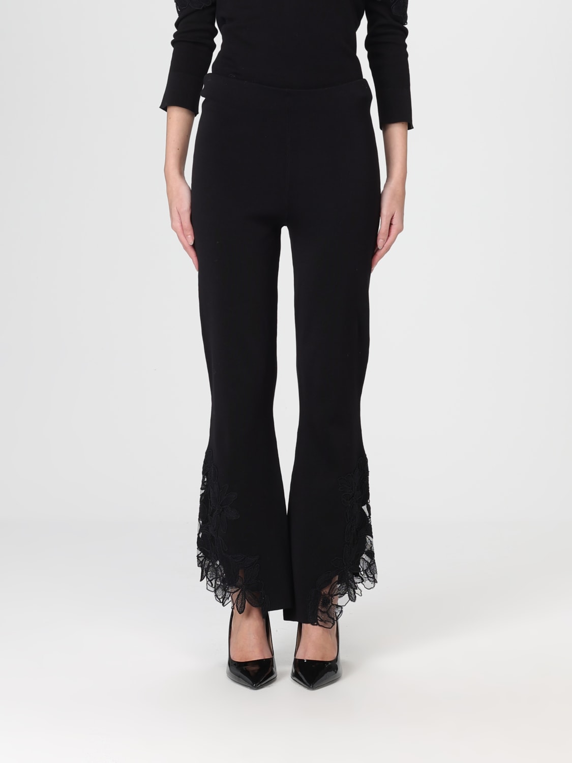 ERMANNO SCERVINO PANTS: Pants woman Ermanno Scervino, Black - Img 1