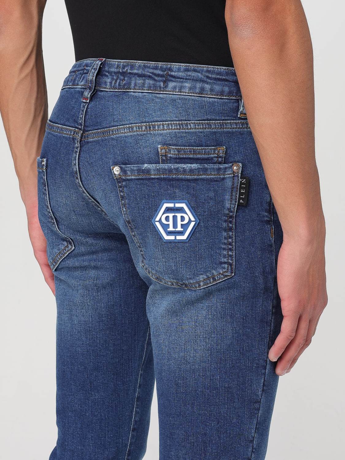 PHILIPP PLEIN JEANS: Jeans men Philipp Plein, Blue - Img 5