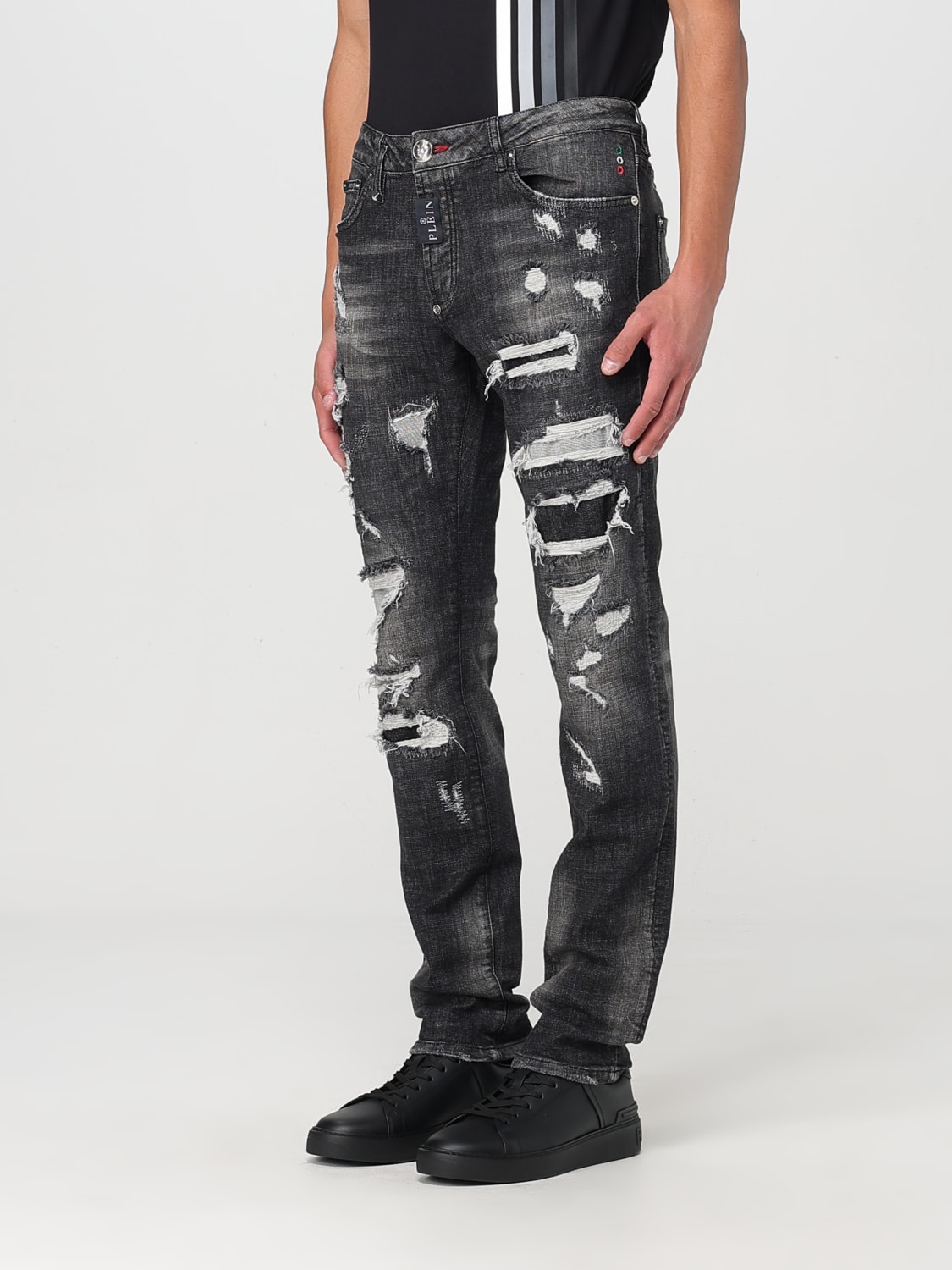 PHILIPP PLEIN JEANS: Jeans men Philipp Plein, Grey - Img 4