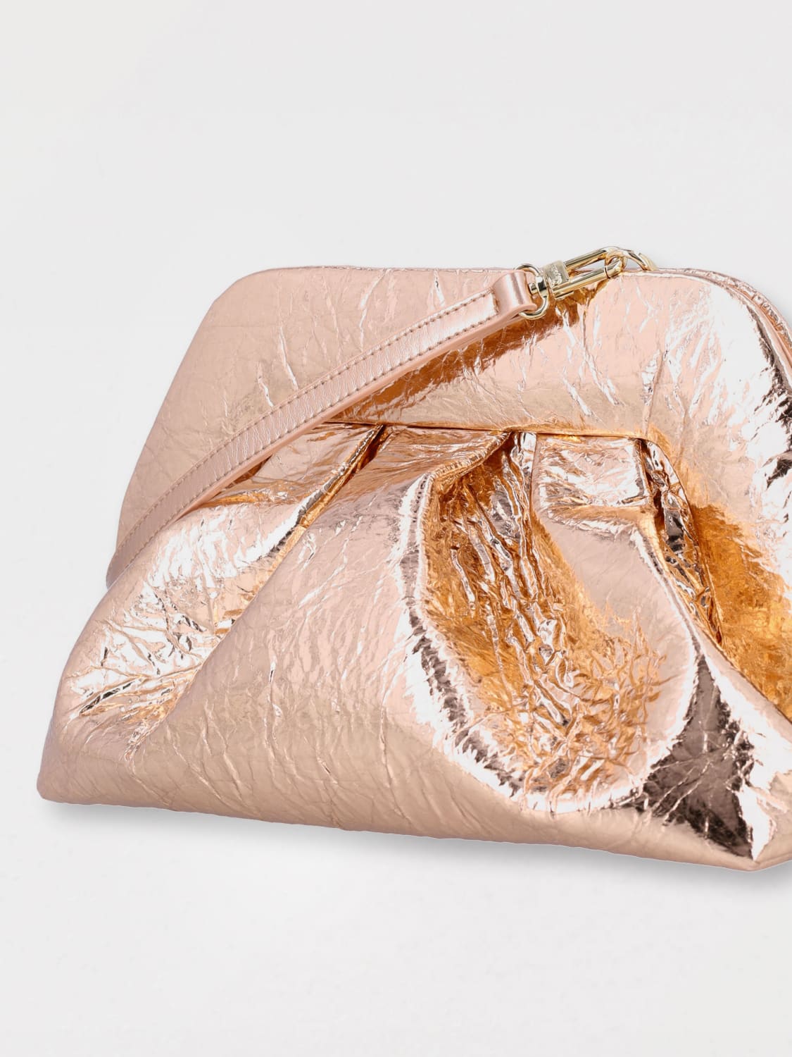 THEMOIRÈ CLUTCH: Clutch Tia Themoirè in pelle vegana, Rosa - Img 3