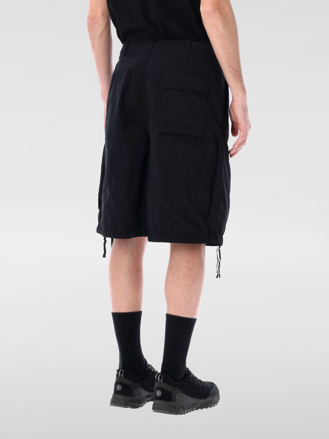 TEN C: Pants men - Black | Ten C short 25TCUP04003003780