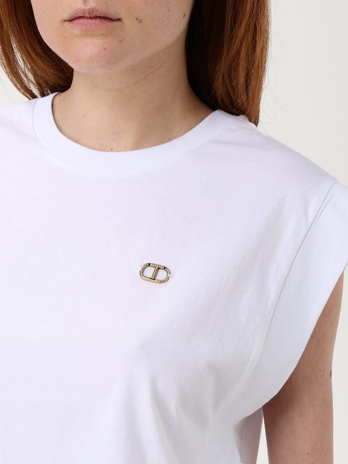 TWINSET: Top woman - White | Twinset t-shirt 251TT2043