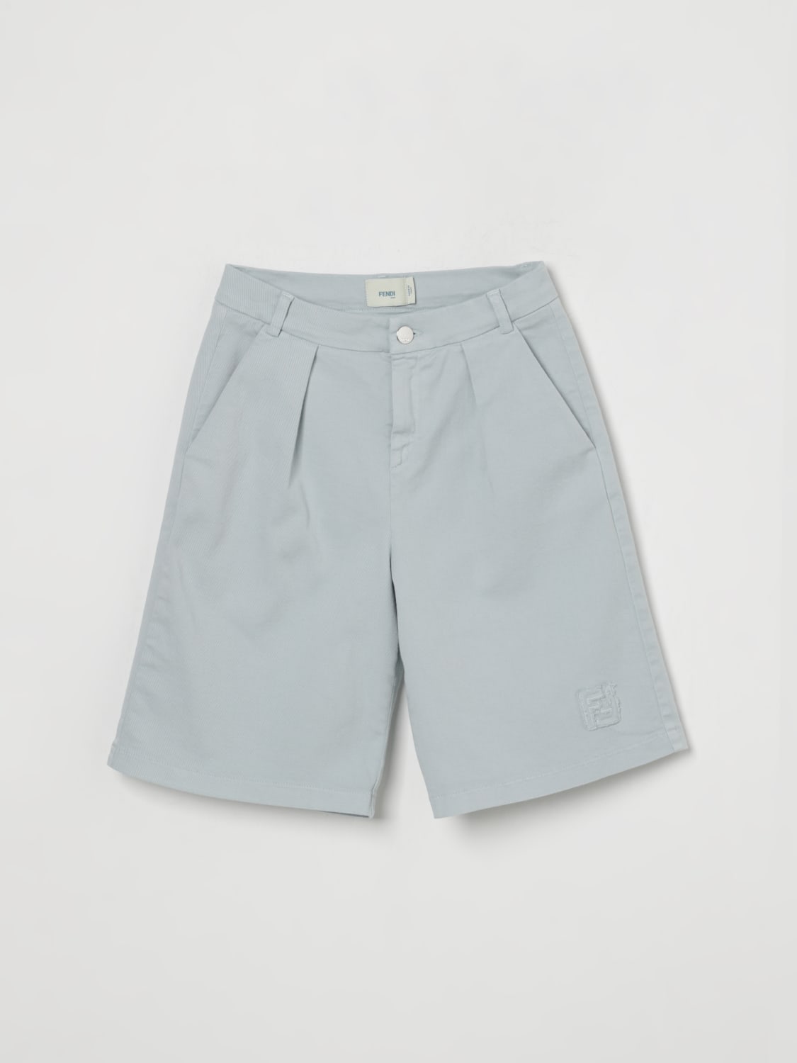 FENDI 短裤: 裤子 儿童 Fendi, 蓝色 - Img 1