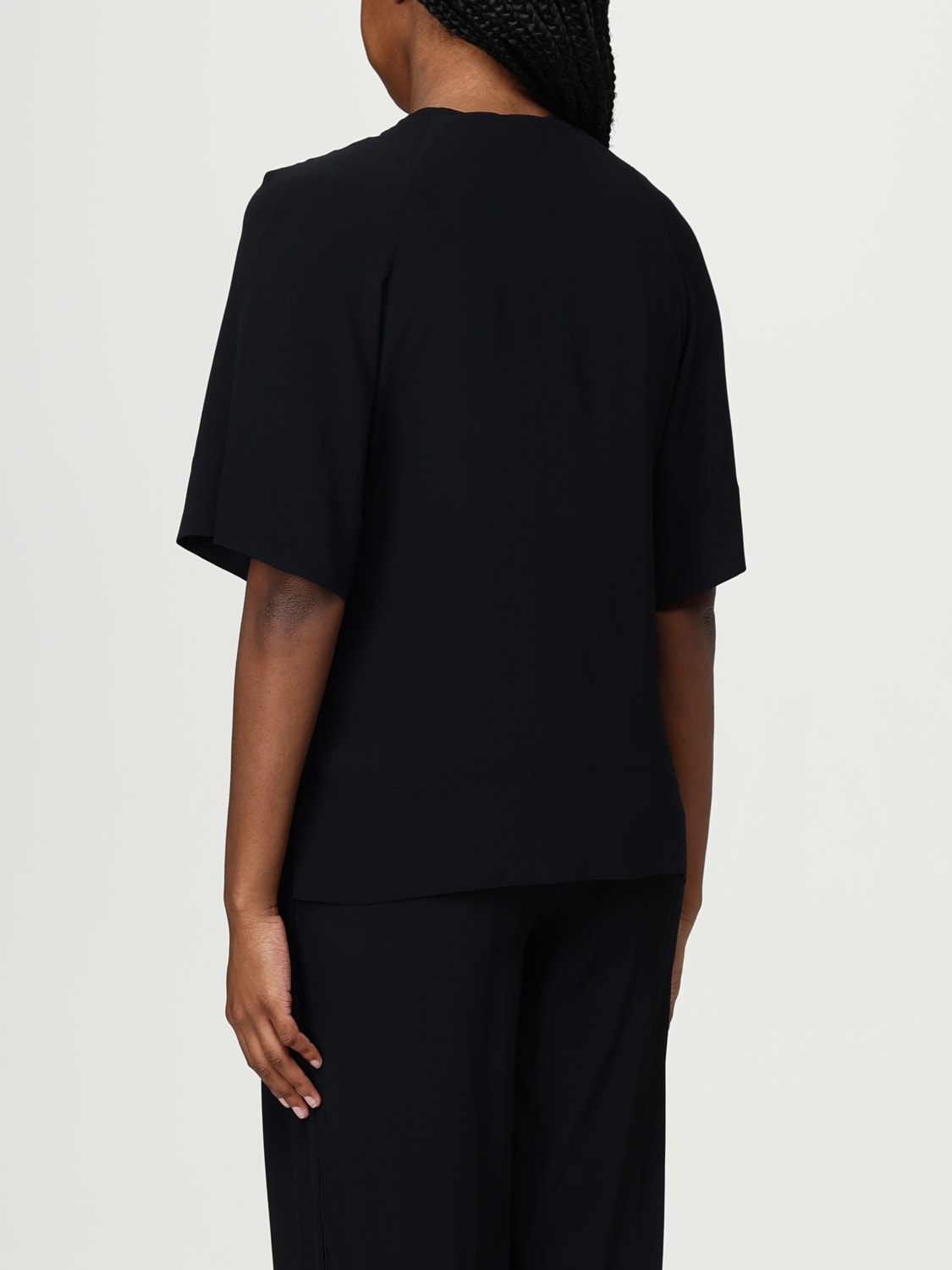 SEMICOUTURE TOP: Hemdbluse damen Semicouture, Schwarz - Img 2