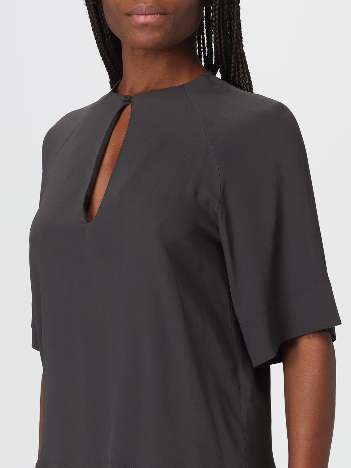 SEMICOUTURE TOP: Hemdbluse damen Semicouture, Blau - Img 3