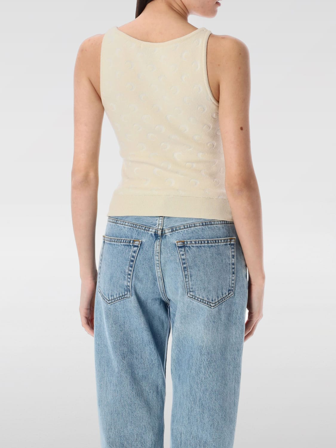 MARINE SERRE TOP: Top woman Marine Serre, Beige - Img 2