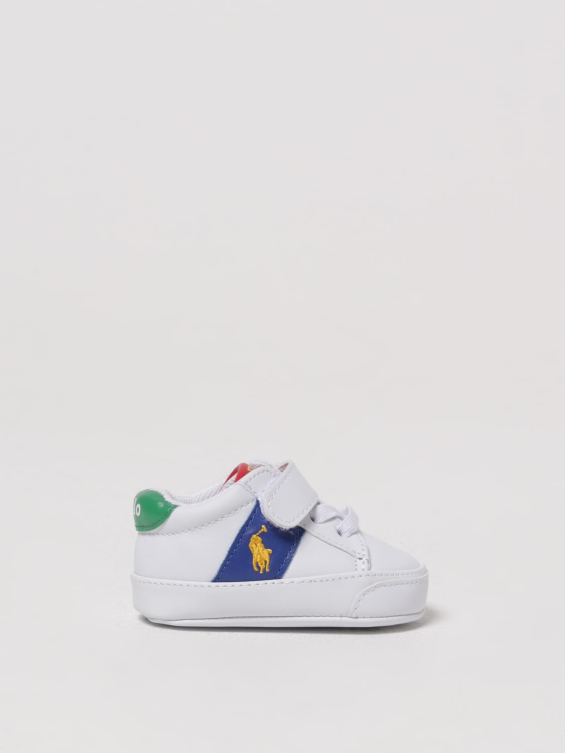 POLO RALPH LAUREN SNEAKERS: Sneakers Polo Ralph Lauren in pelle sintetica, Bianco - Img 1