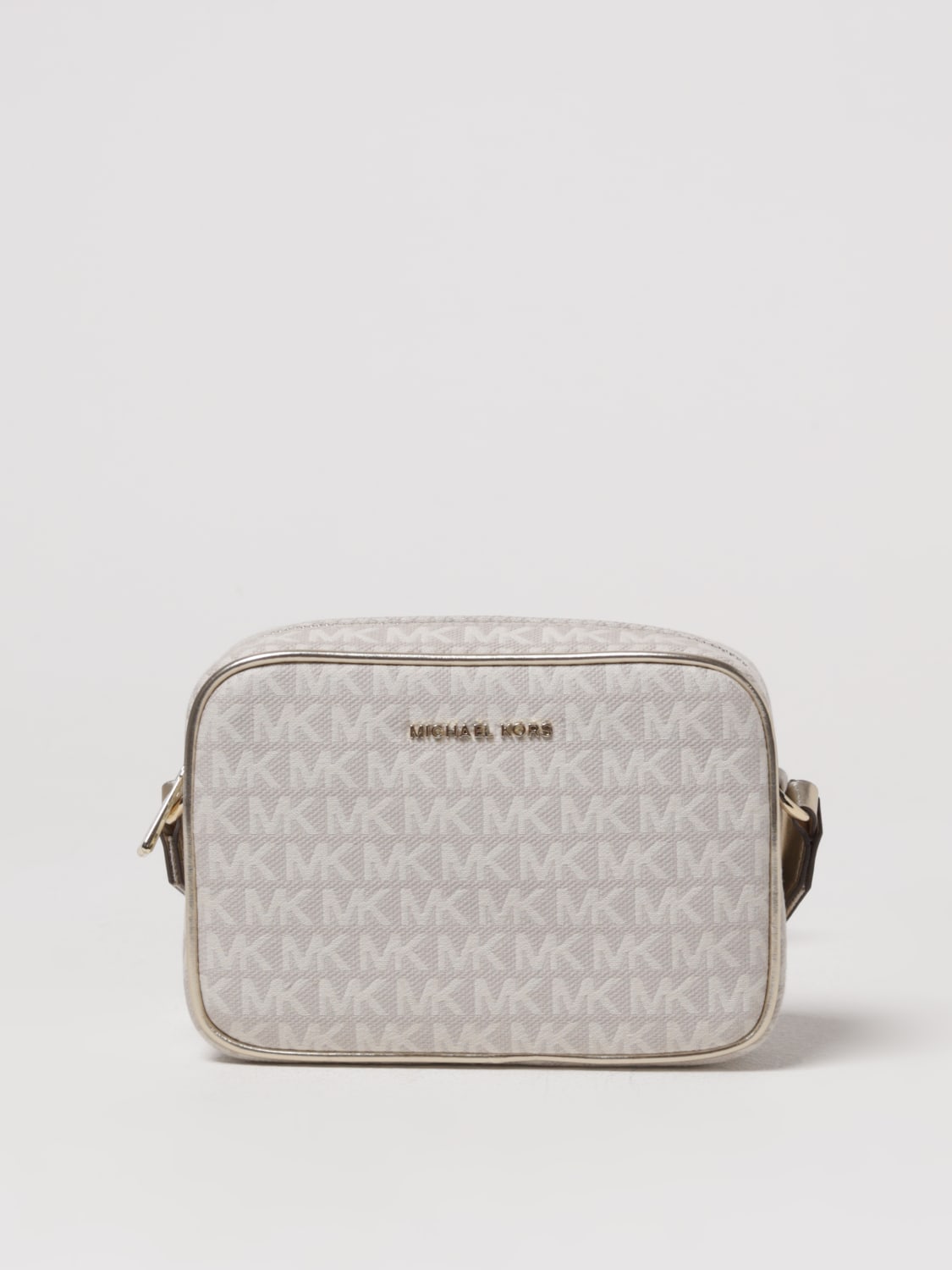 MICHAEL KORS BORSA: Borsa a tracolla logata Michael Kors, Beige - Img 1