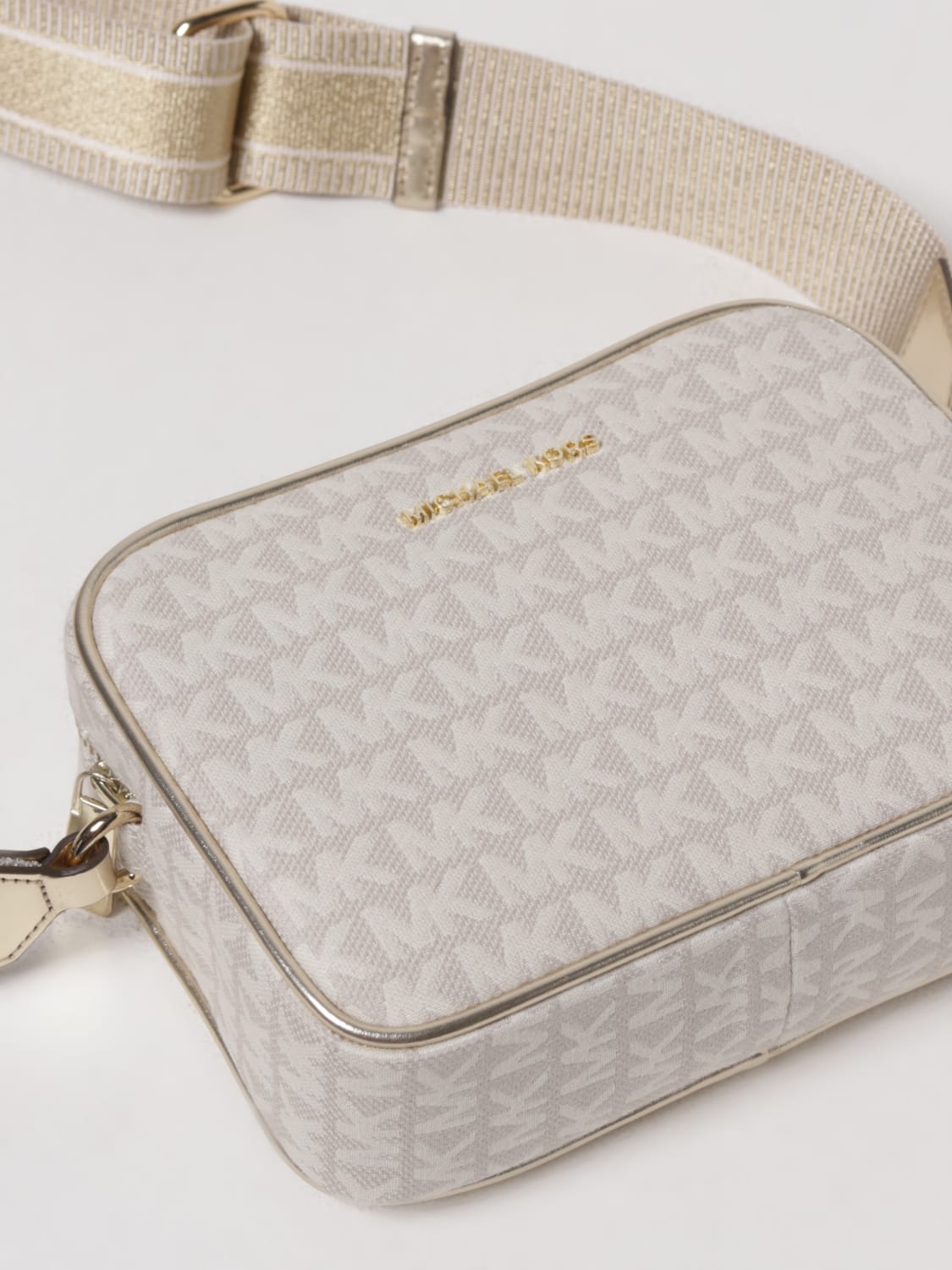 MICHAEL KORS BORSA: Borsa a tracolla logata Michael Kors, Beige - Img 3