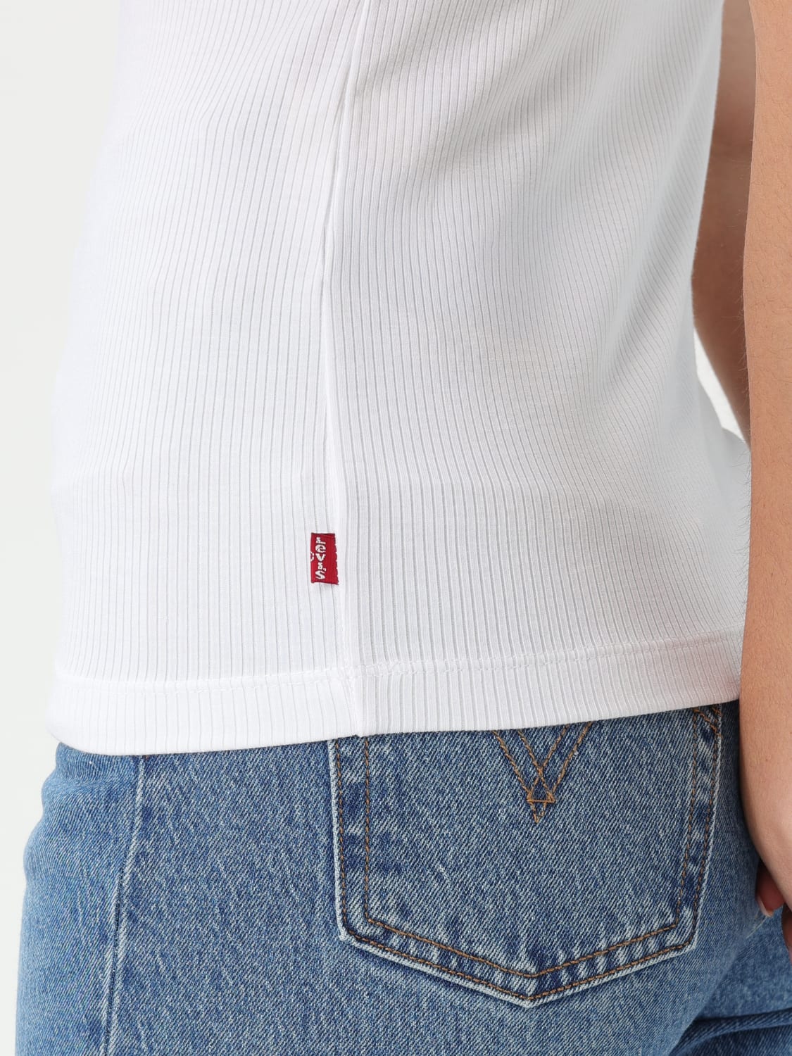LEVI'S T-SHIRT: Canotta in modal stretch Levi's, Naturale - Img 3