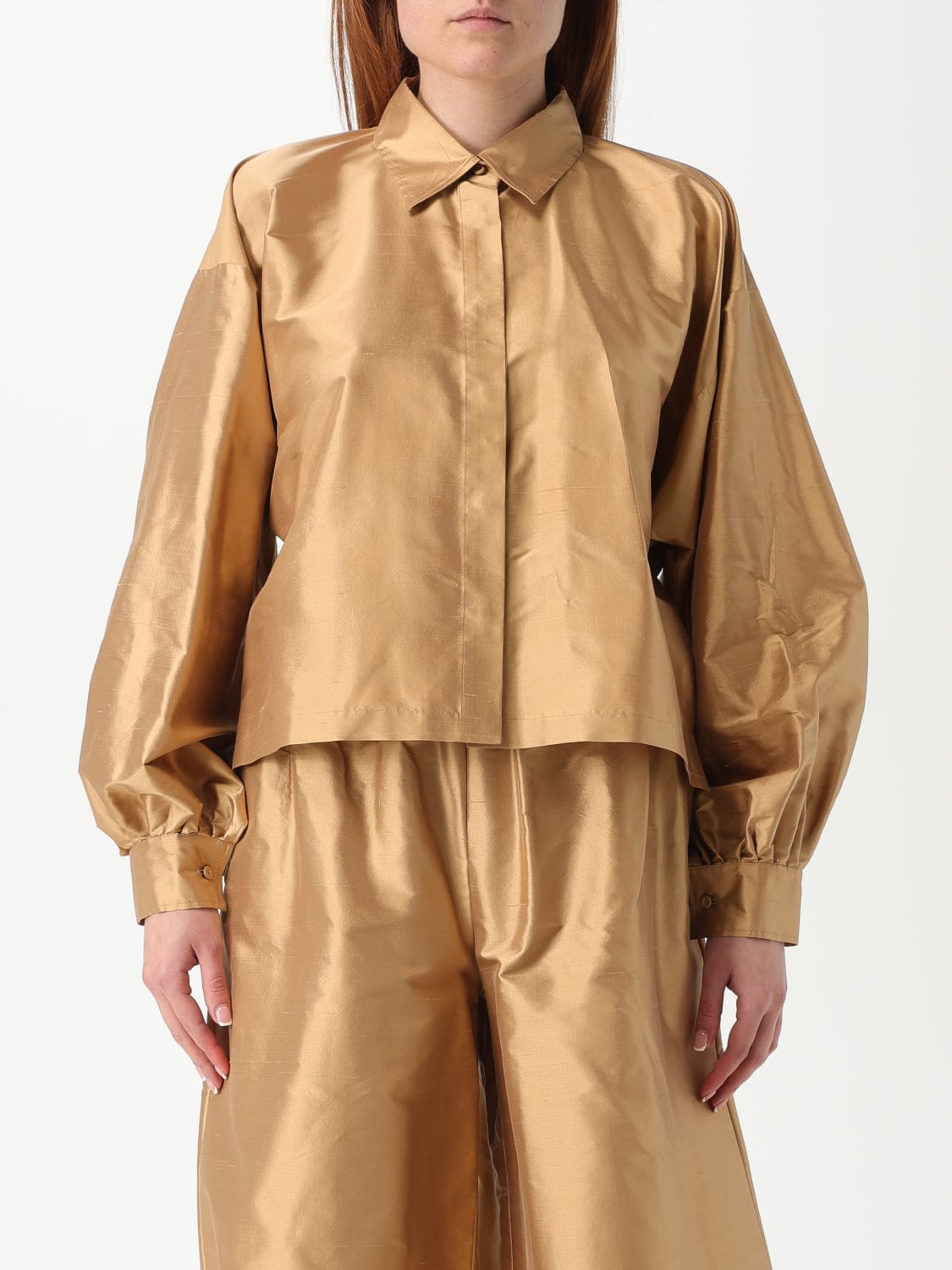 MAX MARA CAMICIA: Camicia Max Mara in seta , Marrone - Img 1