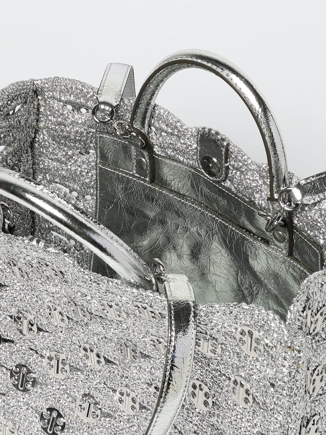 RABANNE: Shoulder bag woman - Silver | Rabanne handbag