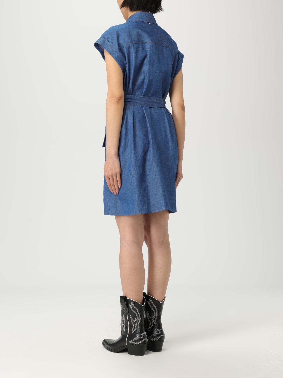LIU JO ABITO: Abito chemisier Liu Jo in cotone , Denim - Img 2