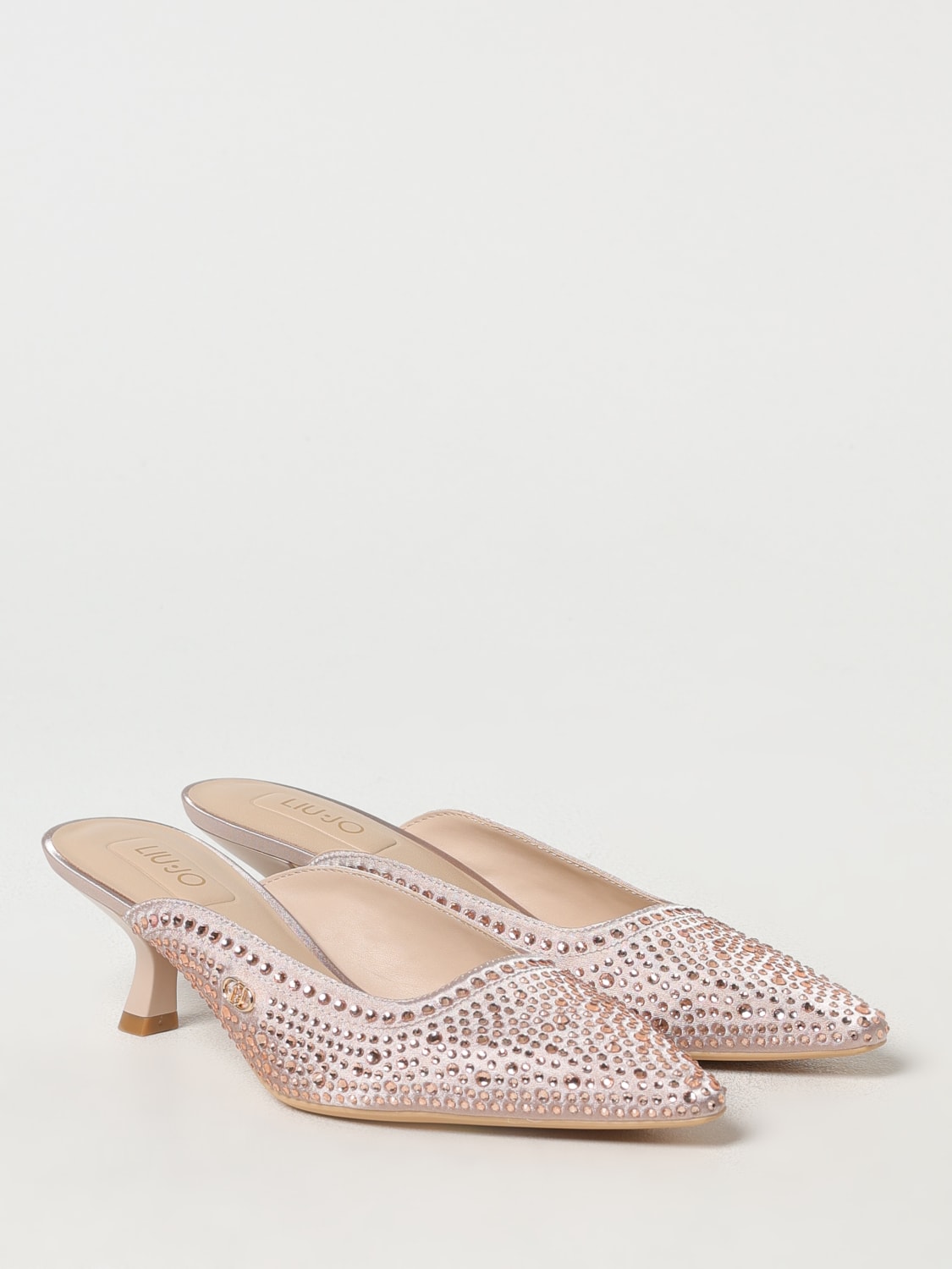 シューズ・サンダルその他 LIU JO Woman Shoes Blush Pink SA5055TX001 00178 Full rhinestone mules colour pink | Liu Jo