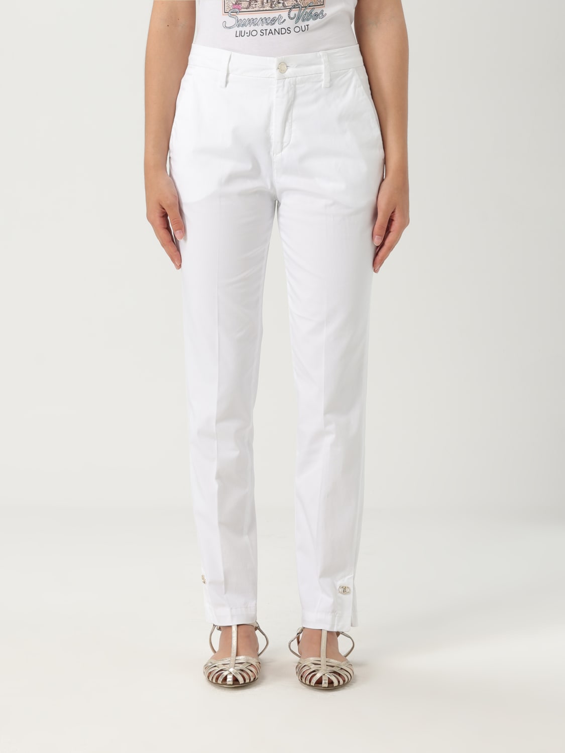 LIU JO HOSE: Hose damen Liu Jo, Weiß - Img 1
