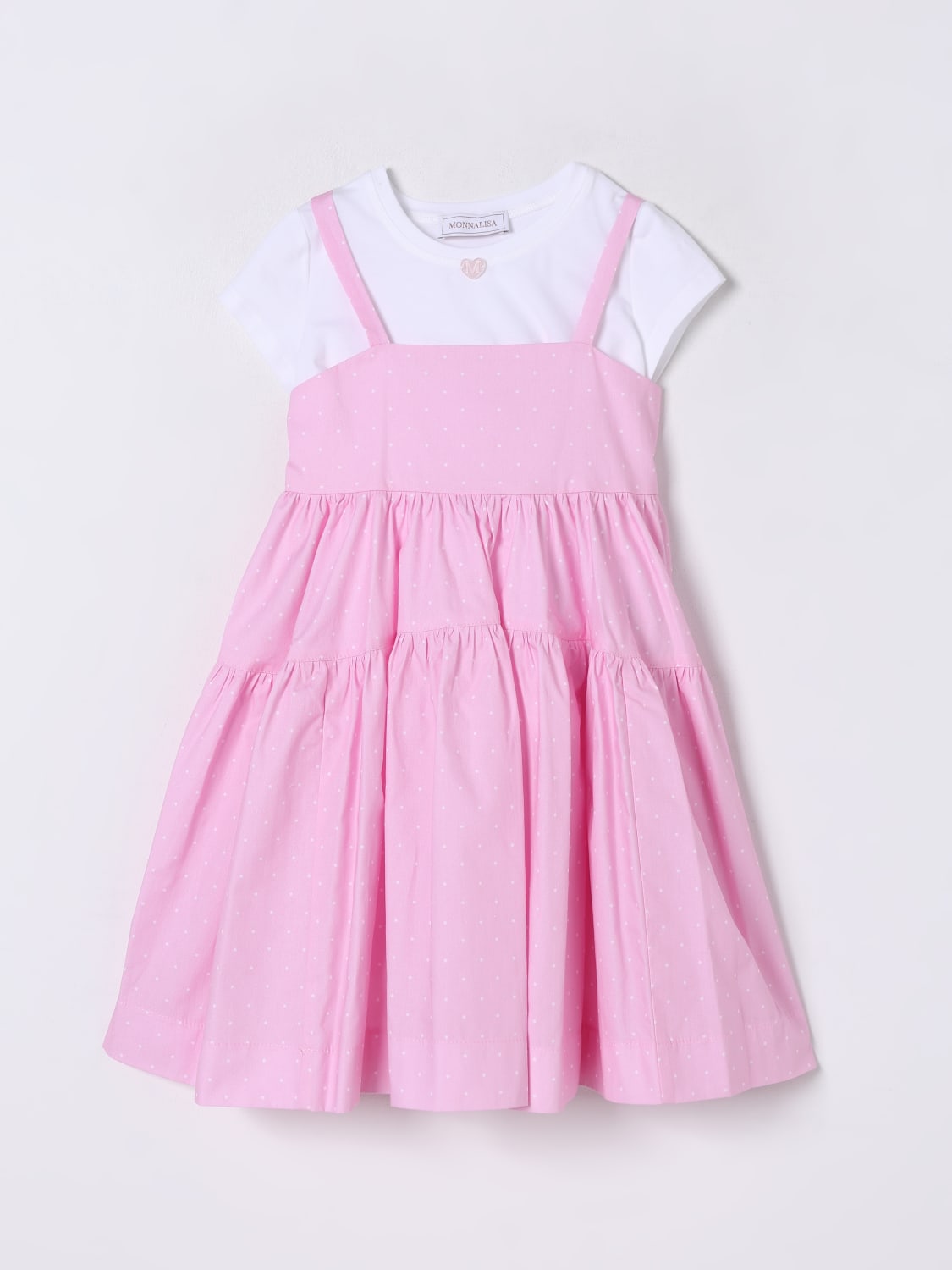 MONNALISA COMPLETO: Coordinato in cotone Monnalisa, Rosa - Img 1