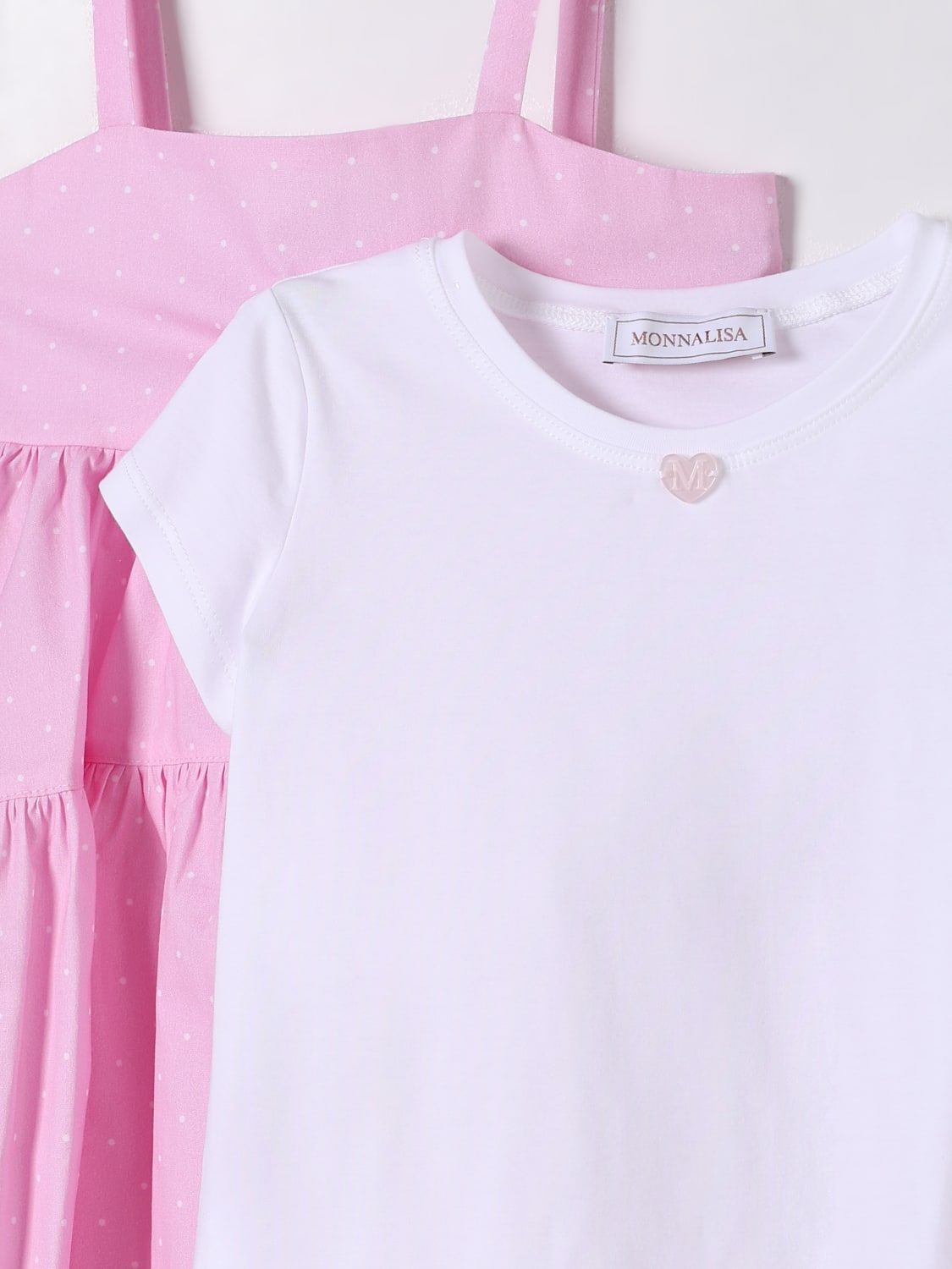 MONNALISA COMPLETO: Coordinato in cotone Monnalisa, Rosa - Img 3