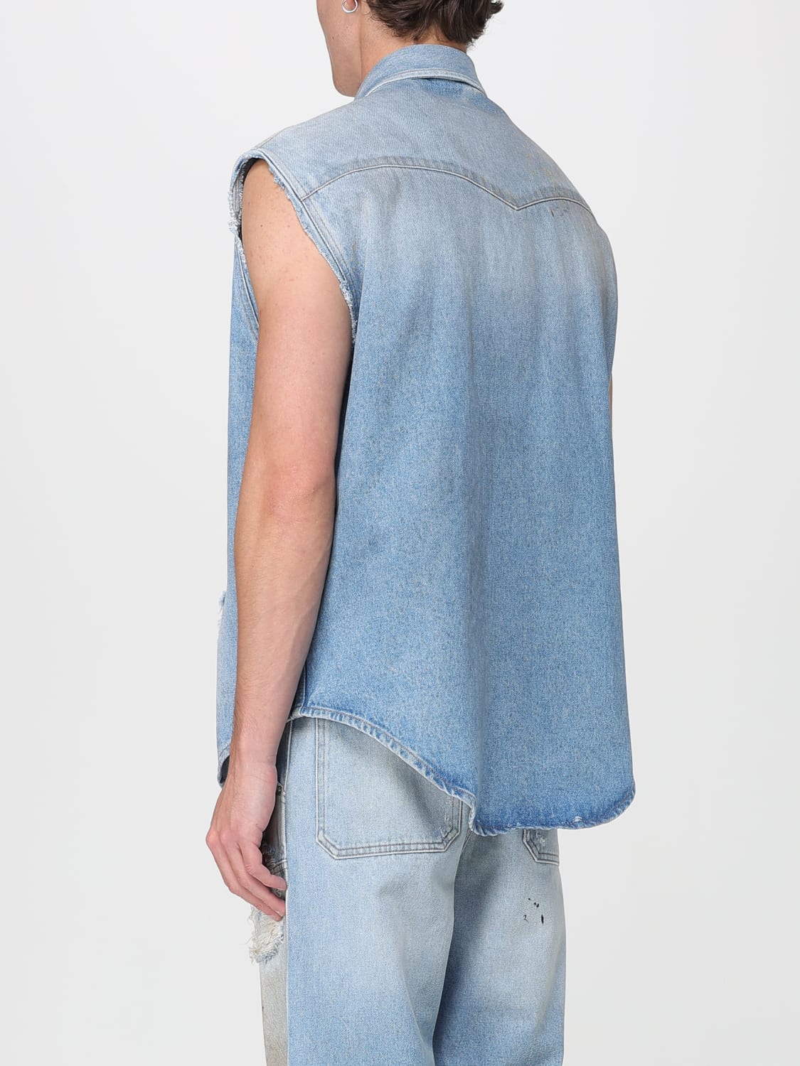 MM6 MAISON MARGIELA CAMISA: Camisa hombre Mm6 Maison Margiela, Azul Claro - Img 3