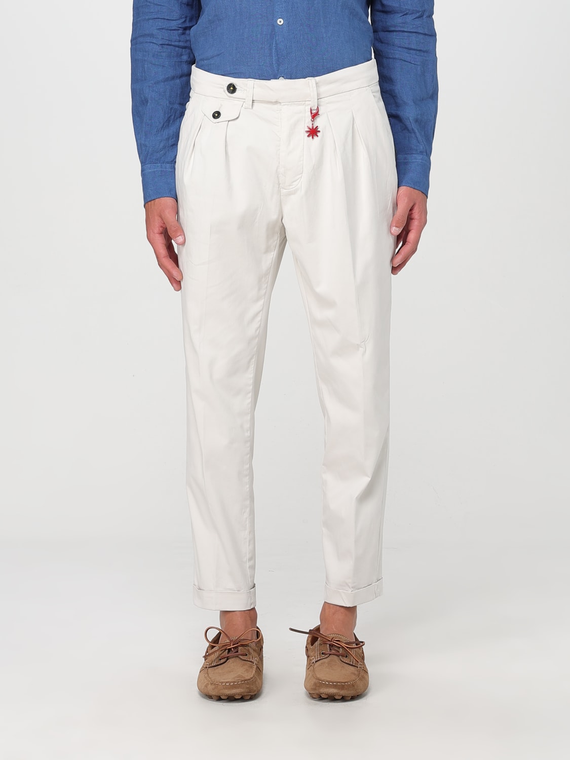 MANUEL RITZ PANTS: Pants men Manuel Ritz, White - Img 1