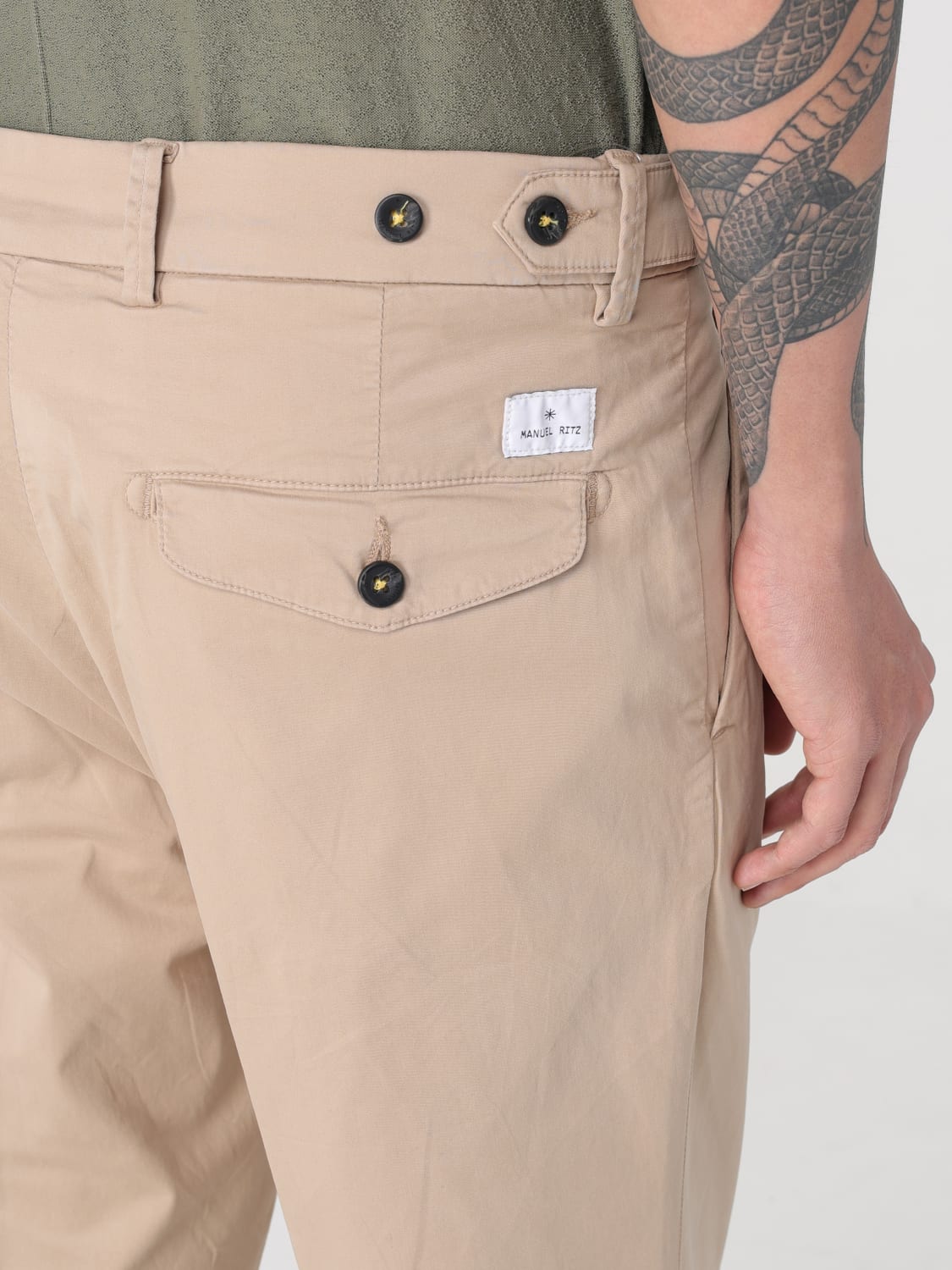 MANUEL RITZ PANTALON: Pantalon homme Manuel Ritz, Beige - Img 3